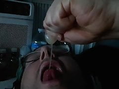 my own condom filled up.