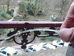 I pee on a balcony