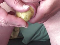 Foreskin with potato and scissors