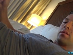 Watch this hot muscle guy cum-shot while he flops his fat ass and gets a cumshot
