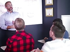 MEN - Hot Stud Jack Hunter Fulfills His Fantasy As He Flip Fucks With His Sexy Teacher Dirk Caber