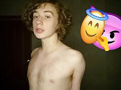 ASMR curly gay lover smears cream on his face, jerks his hairy cock and spreads his ass Galina Stop