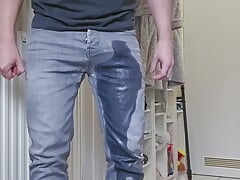 Piss and cum in pants and sneakers