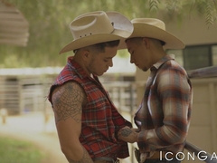 Latino jocks Clark Davis and Vincent Orielly fuck outdoor