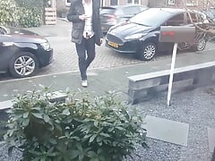 Cum Hungry - Naked on the street ends in real deepthroat and loud moaning cumshots