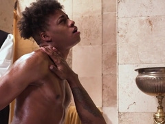 Baptism for a young pervert in front of an older priest