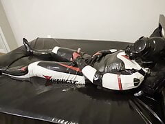Rubber biker drone masturbation
