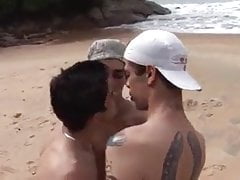 Big Brazilian cocks in the beach
