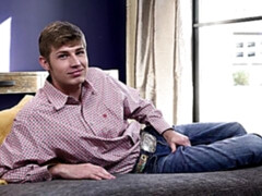 Horny hick Miles Matthews storking his hard dick