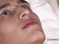 CJXXX - Slender Latino finger-banged and butthole licked by DILF for jism in gullet