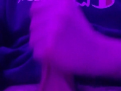 Teenie Solo Tugging and Toying with Shitpipe while Step-father is Observing