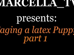 Marcella Trans As A Pet Locked In A Bench With Electro Stimulation