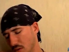 Gay-For-Pay thugs wanks off their unshaved pulsing pricks