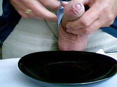 ejaculation on plate
