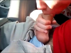 young twink sucks dick in car and swallows 10