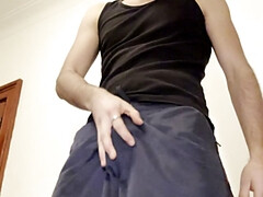 Scally Boy Tugs His Meat and Opens up His Hole