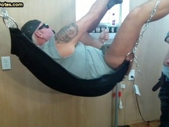 Amateur mature babe with a mustache gives blowjob