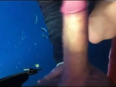 Public TOILET Deep throat by Amateur Jizz Blower