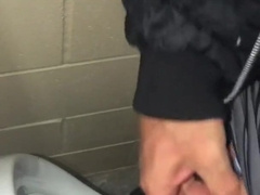 Compilation of Urinating and Spunking at a urinal two times this weekend