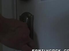 Hunky stepson barebacked by stepdad and handsome mailman