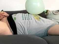 Middle-aged, solo, latex milking