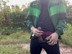 Rock-hard beefstick not permitted me to urinate outdoor.