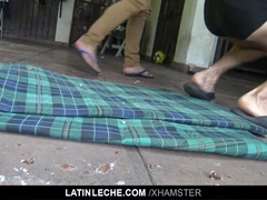 LatinLeche - 5 Latino Guys Poke At A Bday Soiree