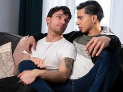 Angel Santana and Jack Des Feux engage in angelic anal