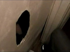 Hot sucking action at the homemade glory hole 6 10