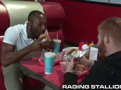 RagingStallion Giant Thick Meat Fuck-A-Thon at the Diner!