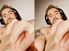 POV VR tease with ripped solo guy Jack Spanish getting naughty