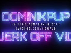 Alpha Dom Pup Jerks Off And Breeds A Clear Sleeve Toy With Cum Dripping Out
