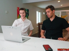 Stepbrothers Carter Forest and Trevor Harris having a scorching sans a condom plow session