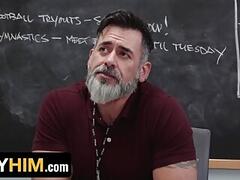 Bully Him - Handsome Hispanic Boy Obeys Every Demand Of His Pervert Hunk Trainor