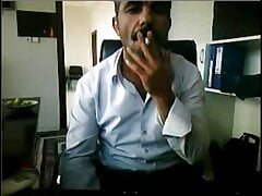 Arab iraqi  daddy excited in his office !!