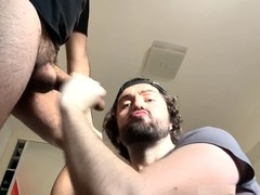 Wild cum explosion on my friend's face by Nenesgaymers