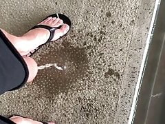 XXL Huge Cock Pissing Public