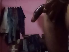 Oily handjob on bbc while watching porn