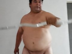 Fat bear training hard
