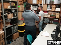 Young perp bent over for raw fucking by officer Maledom