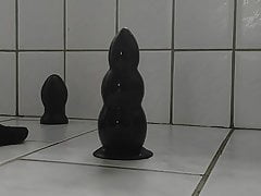 Plug'n Dildo - Selffuck in bathroom