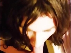 Sucking Cock in a Crossdresser Fantasy