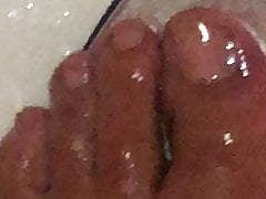 Cum & Piss on Feet in sexy Heels