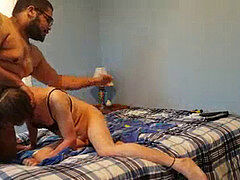 Submissive sissy caters to dominant alpha BBC