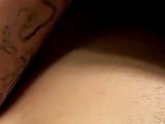 Handsome twink takes his big dick out and jerks off