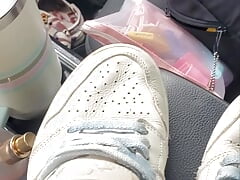 mechanic saw shoes in floorboard nude in her truck