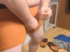 Homemade phone footage: stroking with cock ring leads to explosive climax