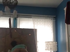 he is riding on cock