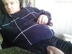 Handsome grandpa shows big soft dick