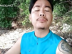 It's good to masturbate while wearing a condom, playing with the nipples and sticking out the tongue while moaning loudly